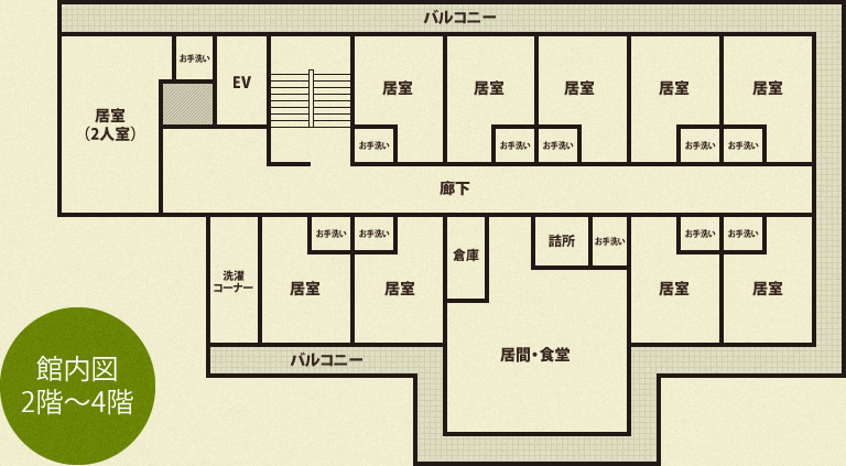 館内図2階～4階